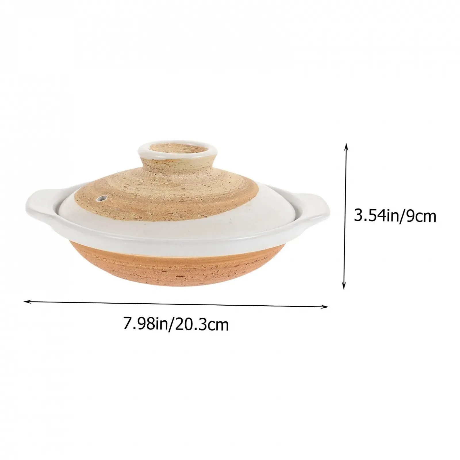 Каструля керамічна з кришкою термостійка антипригарна для газових плит, фото №2