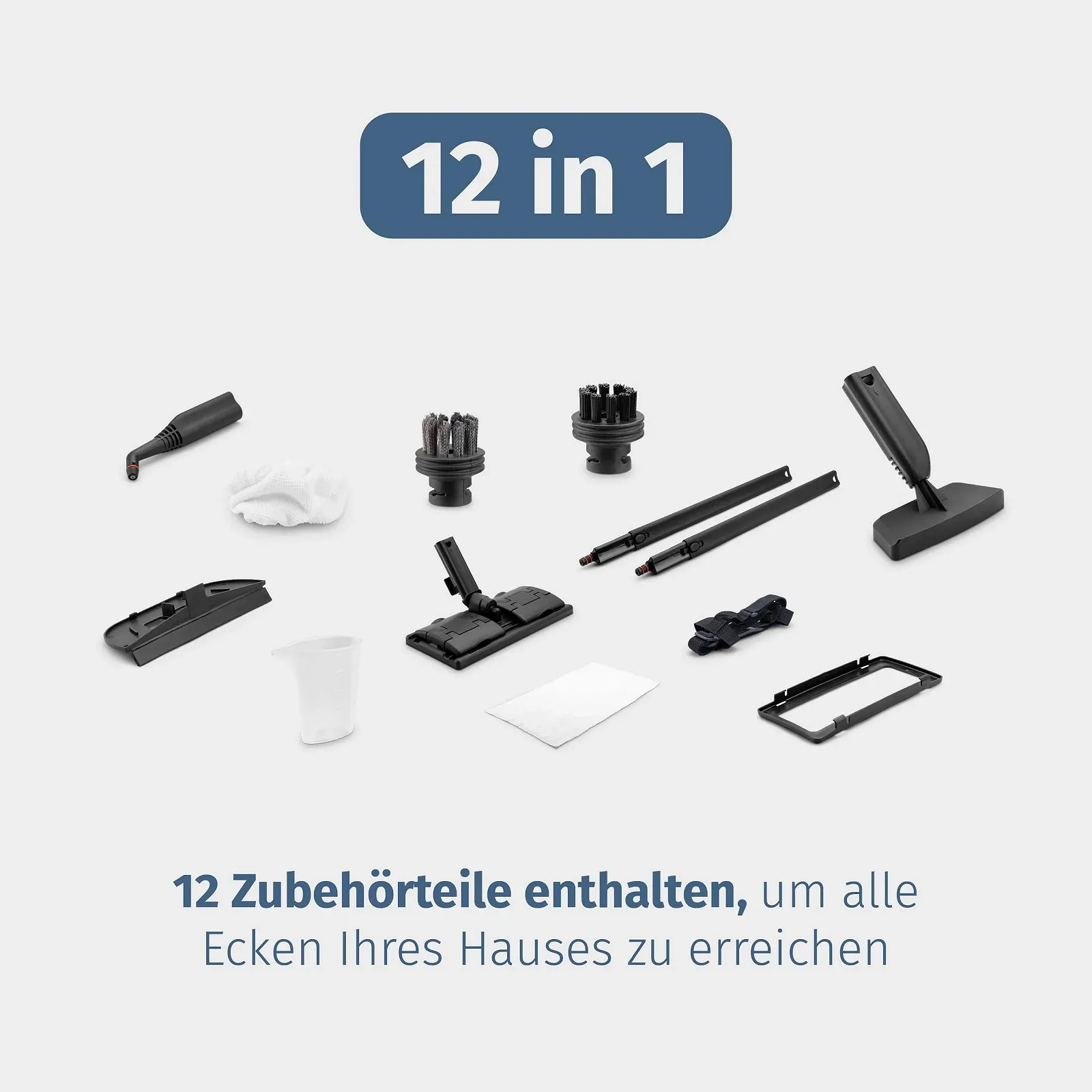 Пароочисник Di4 Brumo 1500 W 4 бар 1.1 л 22 хвилини 12 аксесуарів, фото №4