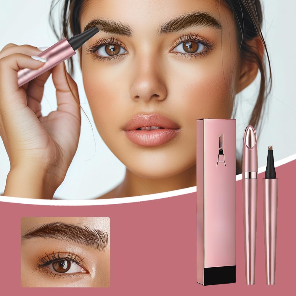 Карандаш для бровей Magic 2024 Microblading 3D 4 Fork Tip Light Brown, фото №2