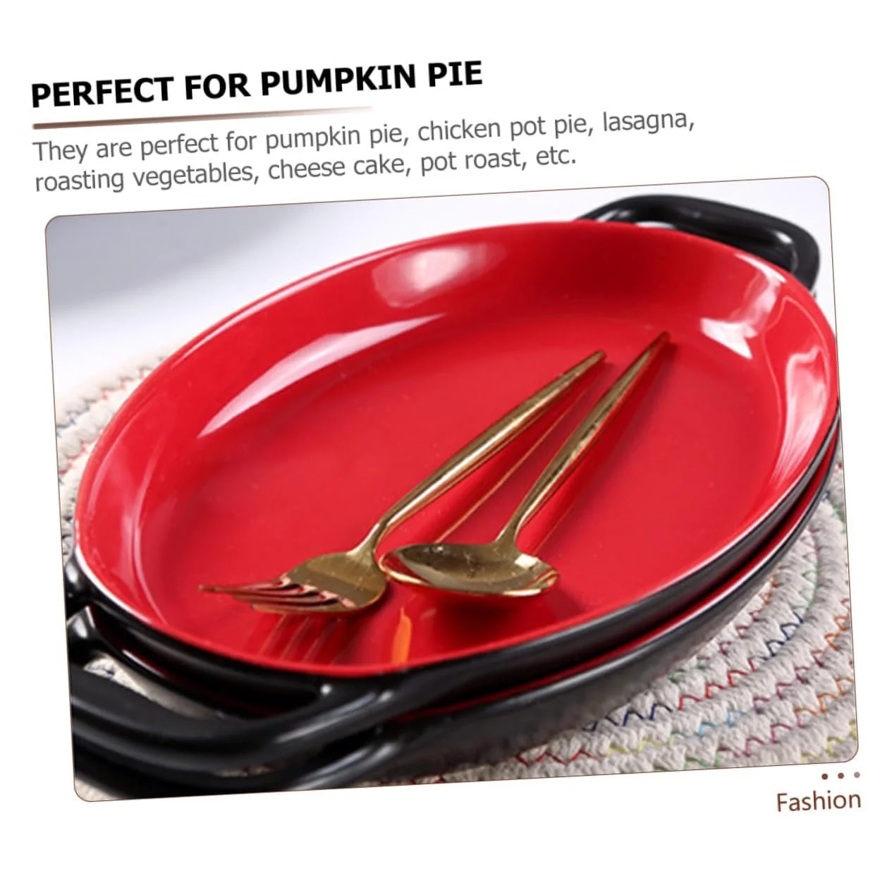 Форма для запекания iplusmile керамическая, с двойными ручками, жаропрочная, фото №3 Форма для запекания iplusmile керамическая, с двойными ручками, жаропрочная, фото №3