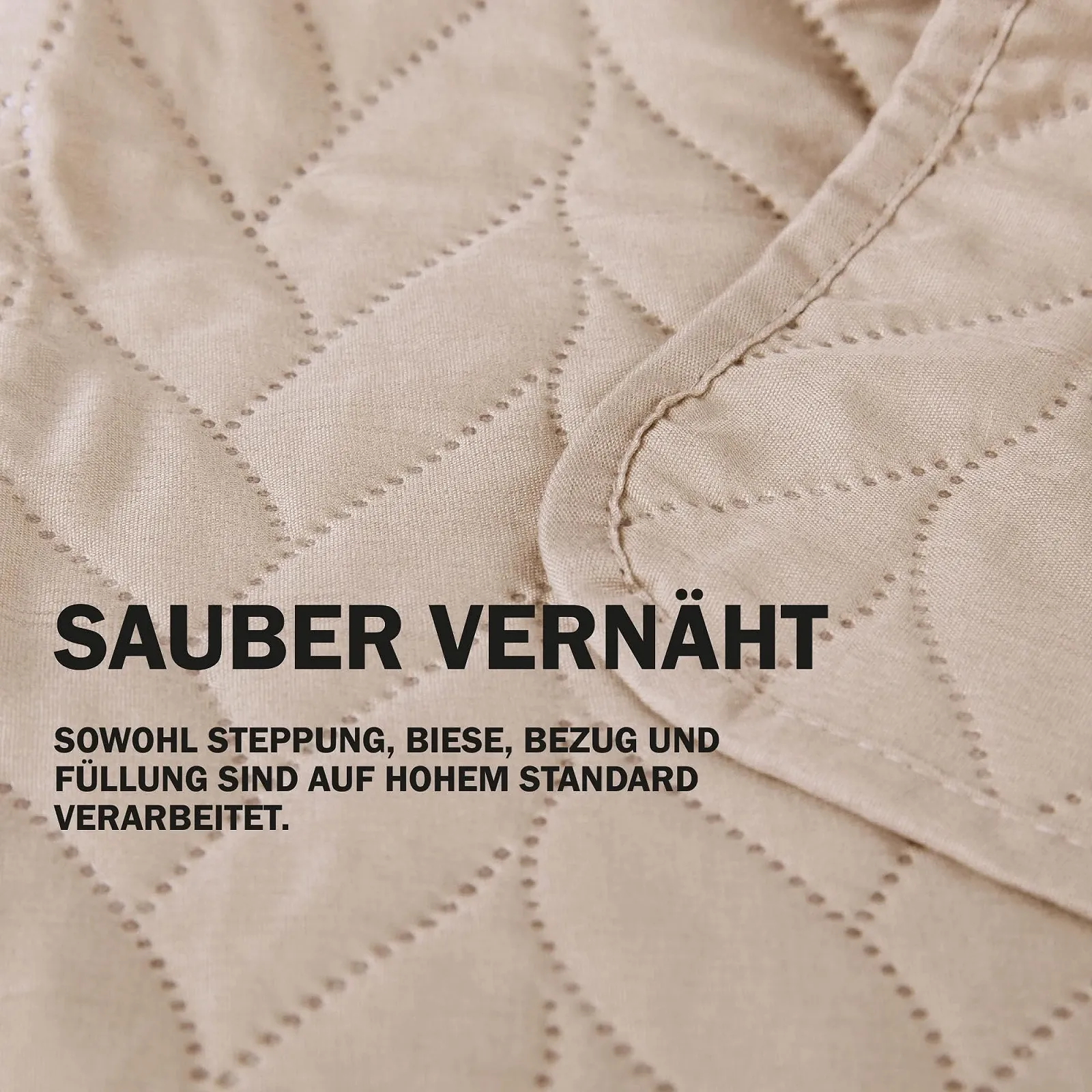 Покрывало XXL 220 x 240 см с прослойкой (Бежевый), фото №5