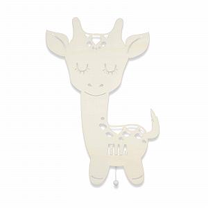 Світильник HeLLo mini Дерев'яний Нічник Настінний Хрещений Подарунок з Іменем на Вибір Жираф - Фото 1