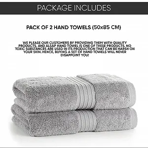 Набір рушників Luxury Hotel Quality 700GSM Egyptian Cotton 2 шт 50x85cm Grey synthetic.ua - Фото 1