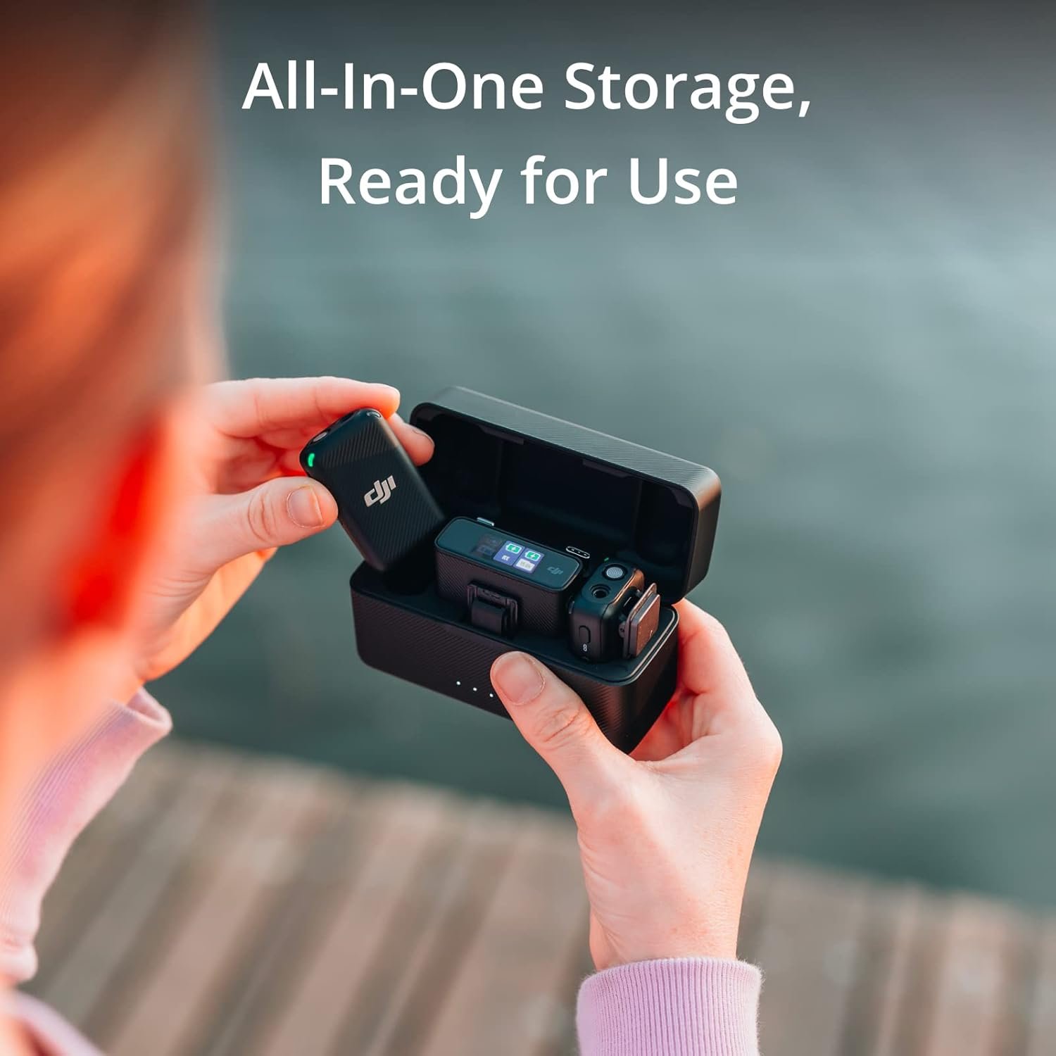 Мікрофонна радіосистема DJI Mic (2 TX + 1 RX + Charging Case) Black, фото №3