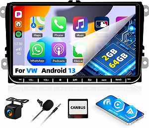 Купити Штатна автомагнітола CAMECHO для VW Golf 5 6 Polo T5 Tiguan Seat / 7" / Сенсорна / 2/64Гб / Android 13 / Apple CarPlay / Android Auto / Bluetooth / WI-FI / GPS / USB - Фото 1 Штатна автомагнітола CAMECHO для VW Golf 5 6 Polo T5 Tiguan Seat / 7" / Сенсорна / 2/64Гб / Android 13 / Apple CarPlay / Android Auto / Bluetooth / WI-FI / GPS / USB - Фото 1