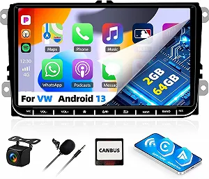Купити Штатна автомагнітола CAMECHO для VW Golf 5 6 Polo T5 Tiguan Seat / 7" / Сенсорна / 2/64Гб / Android 13 / Apple CarPlay / Android Auto / Bluetooth / WI-FI / GPS / USB - Фото 1 Штатна автомагнітола CAMECHO для VW Golf 5 6 Polo T5 Tiguan Seat / 7" / Сенсорна / 2/64Гб / Android 13 / Apple CarPlay / Android Auto / Bluetooth / WI-FI / GPS / USB - Фото 1