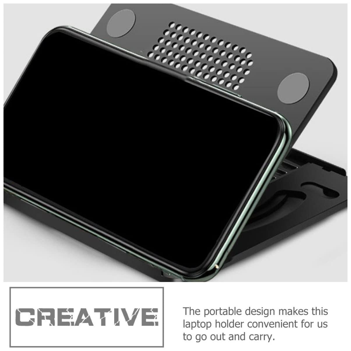 Підставка для ноутбука складна HOMSFOU, регульована по висоті та ергономічна, портативний, фото №5