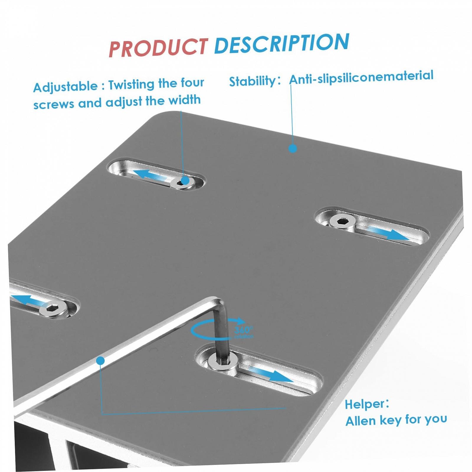 Подставка для ноутбука Sewroro Вертикальная регулируемая алюминиевая, фото №5
