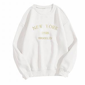 Женский свитшот New York Y2K спортивный однотонный - Фото 1