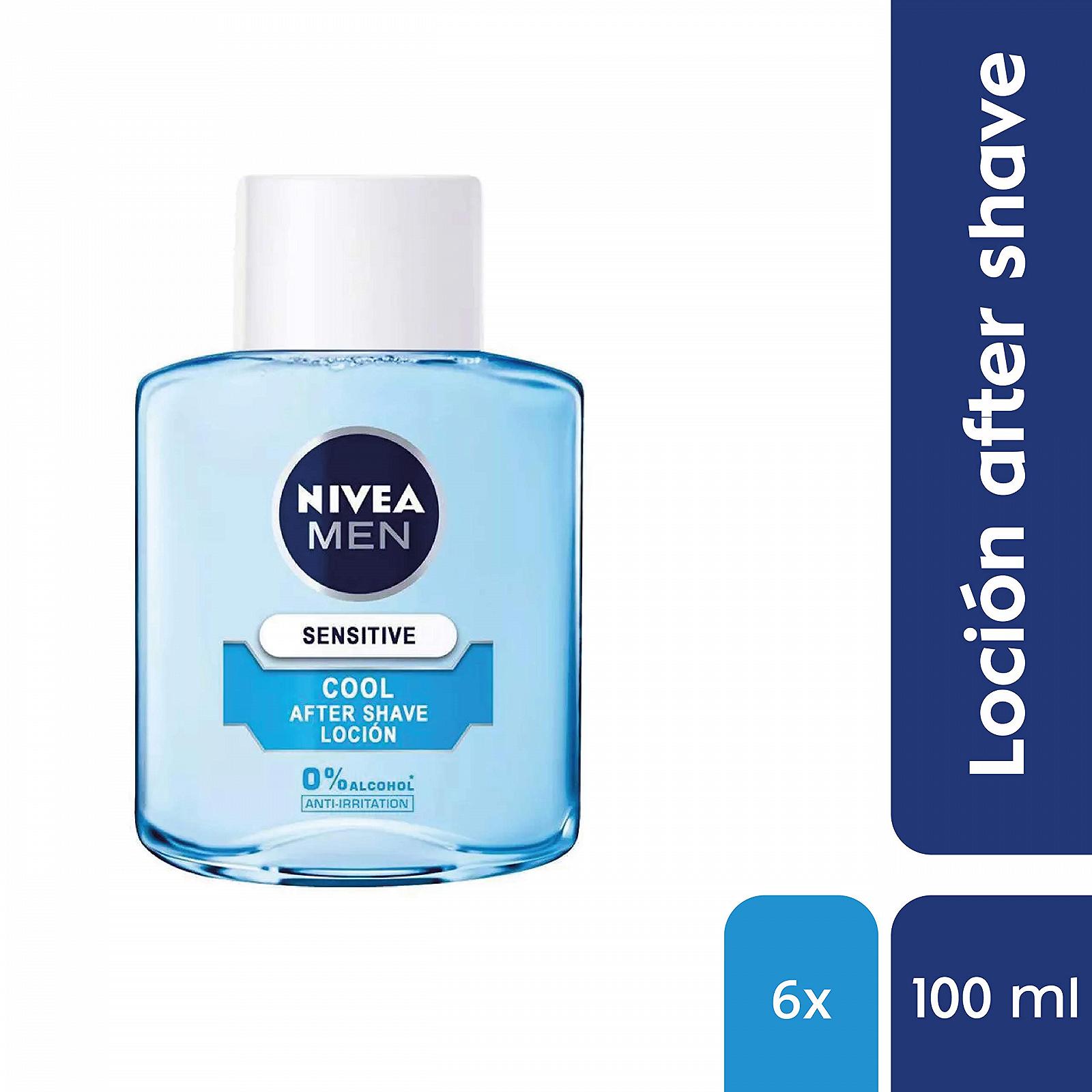Лосьйон NIVEA MEN Sensitive Cool After Shave для чутливої шкіри, 0% алкоголю в упаковці з 6-ти (6 x 100 мл), фото №2