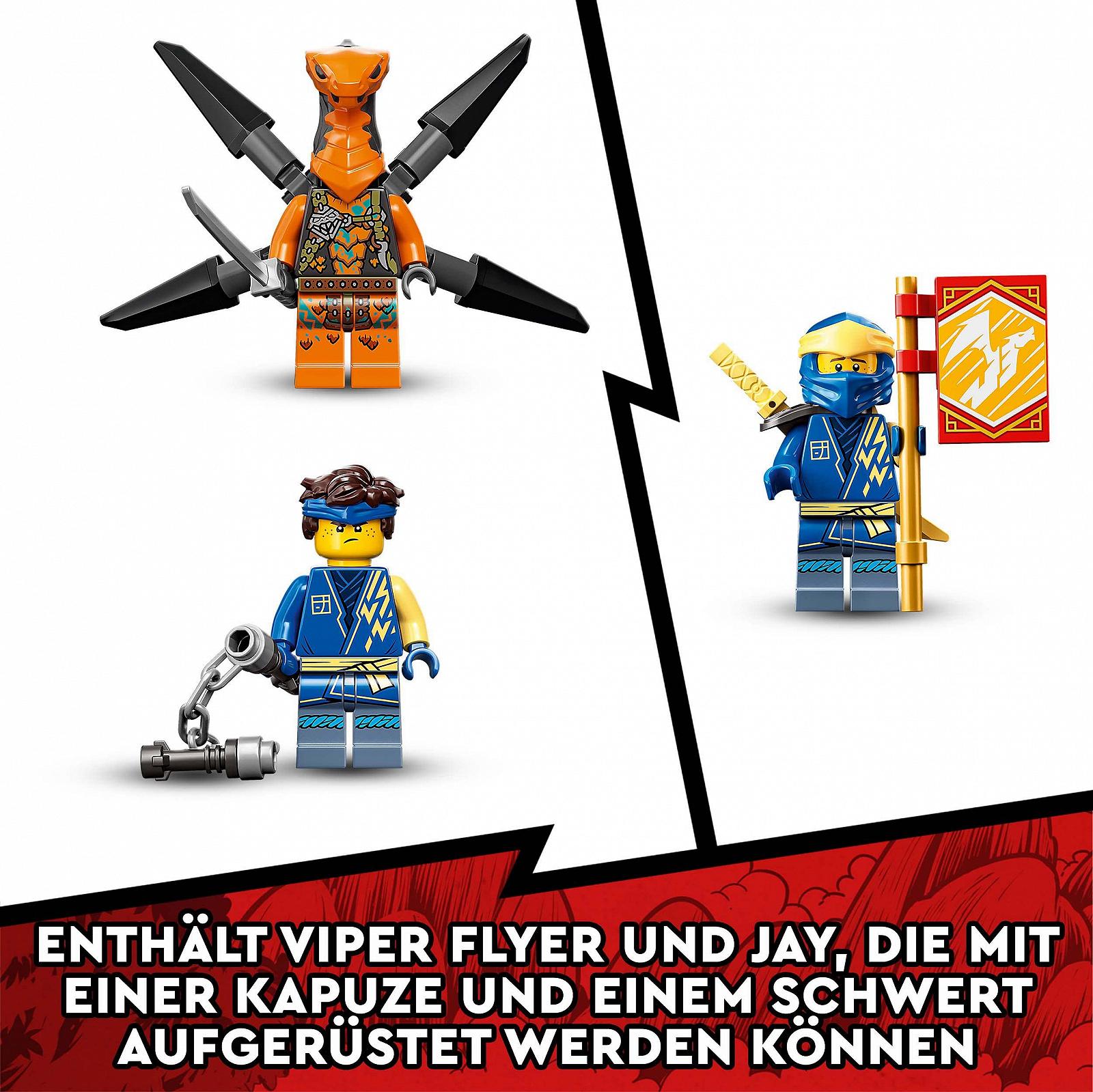 Дракон LEGO Ninjago 71760 Jays Thunder Dragon EVO Майстерская и Змеи Молниеносный дракон, фото №4