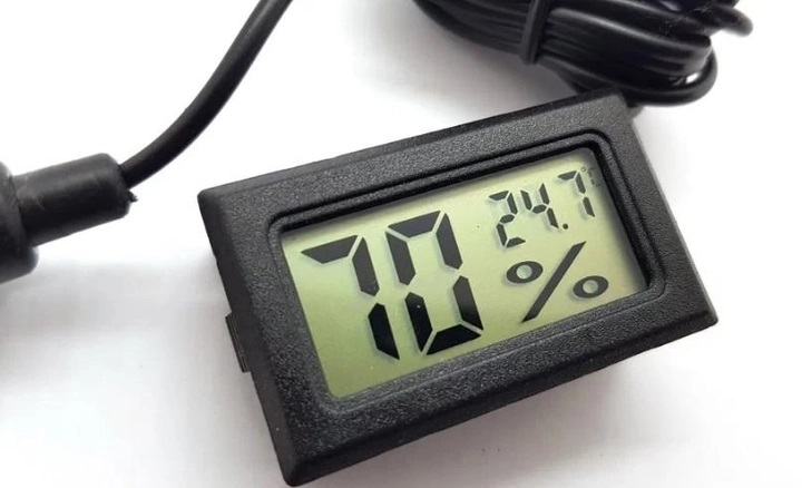 Термогигрометр цифровой с выносным датчиком 1,5 м Termo Ho влагомер термометр черный, фото №4 Термогигрометр цифровой с выносным датчиком 1,5 м Termo Ho влагомер термометр черный, фото №4