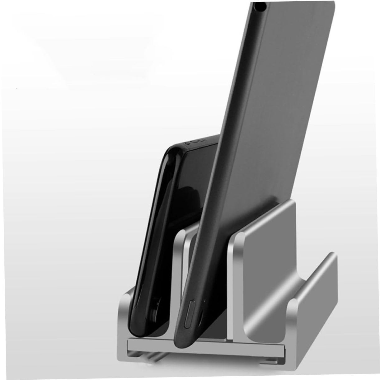 Регулируемая подставка для планшета/ноутбука из алюминиевого сплава, многофункциональная портативная вертикальная подставка с нескользящим силиконом, стабильный настольный органайзер для разных устройств, фото №5