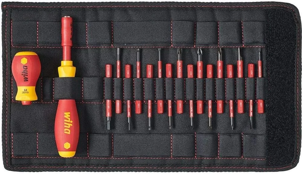 Набір викруток та біт Wiha slimVario 2831T18 41231 18 штук Stubby у сумці VDE ізольований Slotted Pozidriv Phillips Torx Hex, фото №1