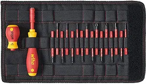 Набір викруток та біт Wiha slimVario 2831T18 41231 18 штук Stubby у сумці VDE ізольований Slotted Pozidriv Phillips Torx Hex - Фото 1