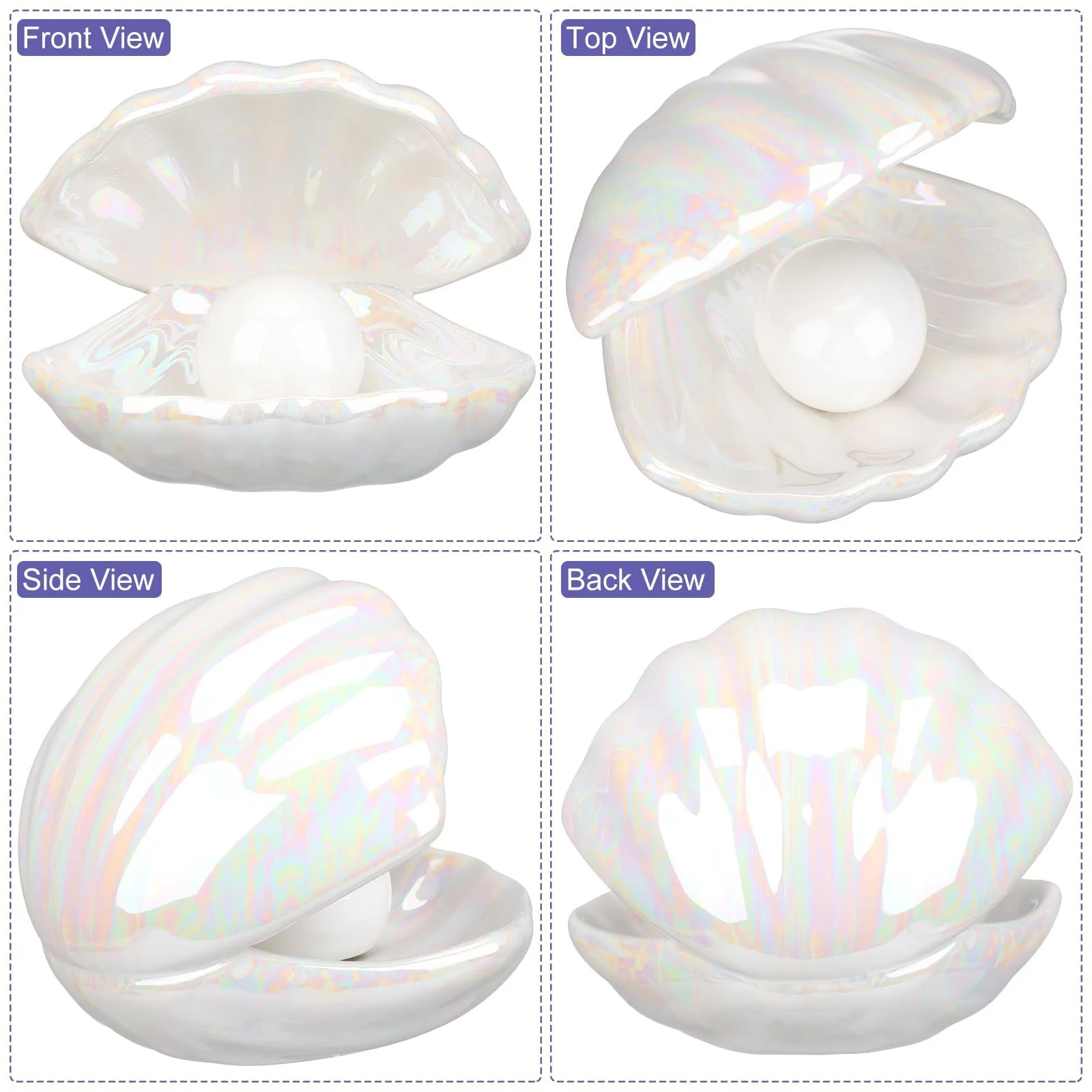 Настільна лампа Besportble Shell Pearl Нічник Білий, фото №6