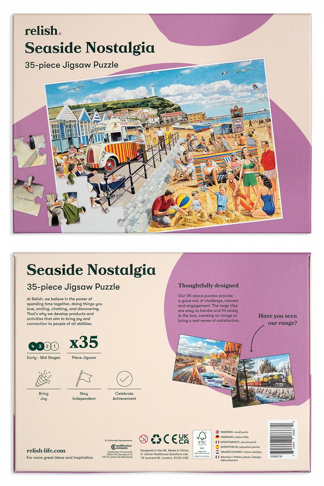 Пазл Relish Ностальгія на пляжі 35 деталей для людей з деменцією або хворобою Альцгеймера, фото №8