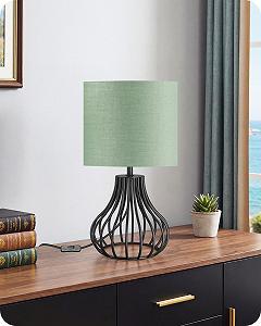 Настільна лампа ZJ10TLD05 лофт E27 з кабелем та LED лампою зелений чорний - Фото 1