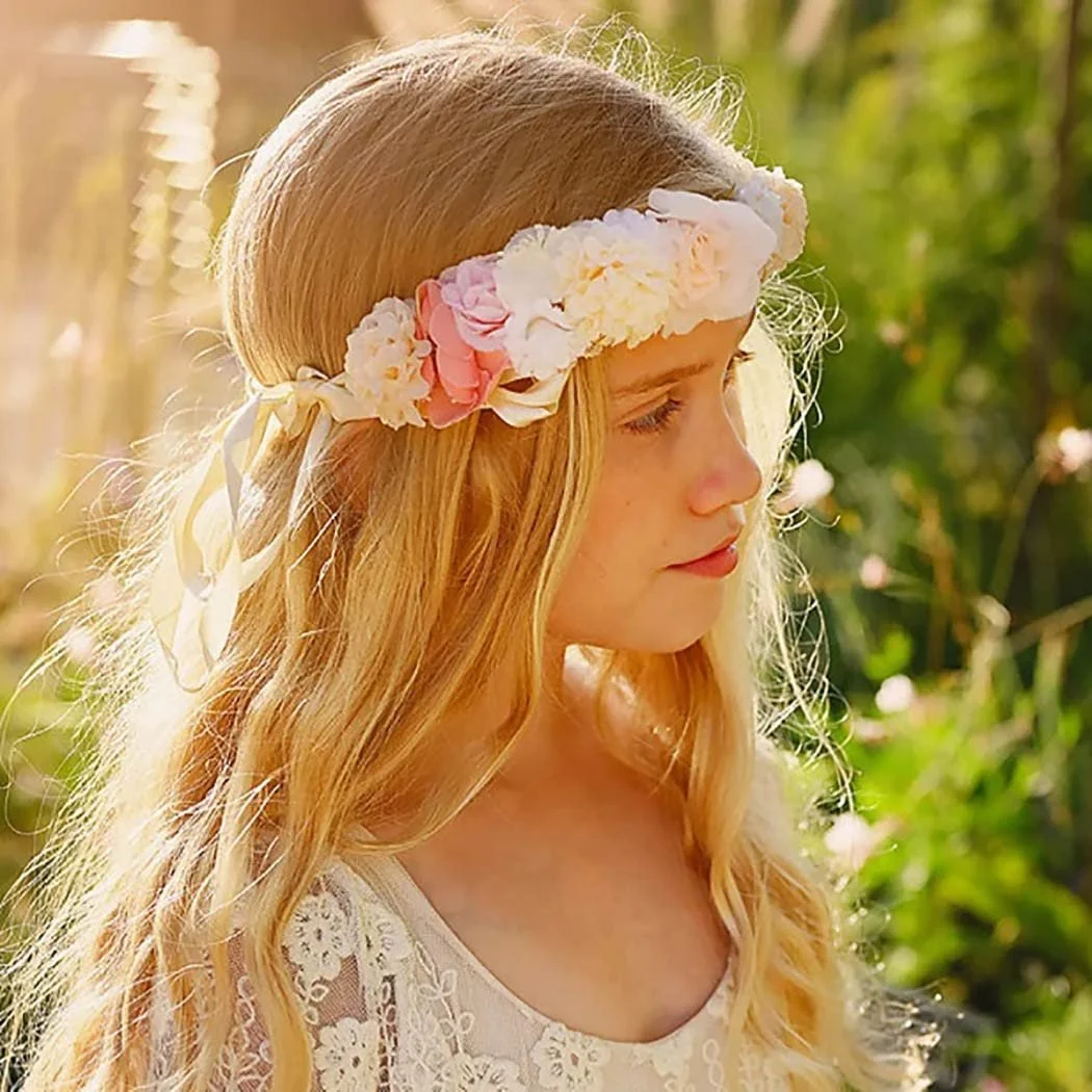 Вінок з квітів IYOU Boho Жовтий, фото №3