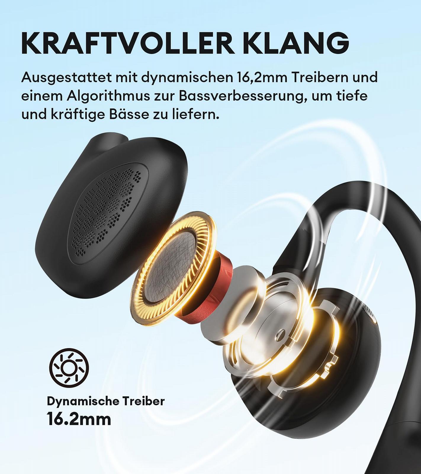 Наушники Edifier Comfo Run Open-Ear Wireless Air Conduction Sports Bluetooth 5.3 Встроенный микрофон 17 часов воспроизведения Быстрая зарядка IP55, фото №4