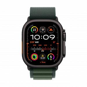 Смарт-годинник Apple Watch Ultra 2 (GPS + Cellular 49мм) Спортивний Титановий корпус Чорний та Alpine Loop Темно-зелений (Small) synthetic.ua - Фото 1