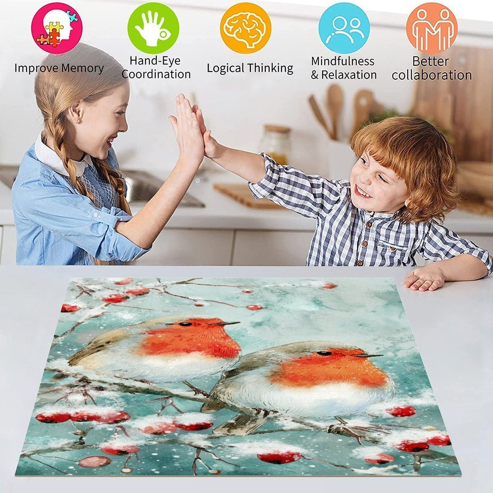 Пазл Small Robins 1000 деталей 38 x 26 см, фото №3