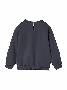 Свитшот Vertbaudet из переработанного полиэстера с макраме воротником для девочек synthetic.ua - Фото 1