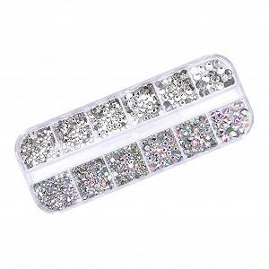 Стрази Плоскі minkissy. для нігтів та DIY прикрас, різнокольорові прикраси для творчих проєктів та декорацій synthetic.ua - Фото 1