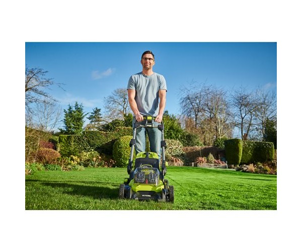 Ryobi Газонокосарка ONE RY18LMX40B-0 5133005479 акумуляторна 18В дека 40см 25-70мм, 3 режими роботи без АКБ і ЗП, фото №5