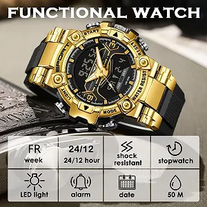 Спортивные Часы Findtime Мужские Военные Цифровые Водонепроницаемые Прочные с LED Подсветкой, Будильником, Секундомером synthetic.ua - Фото 1