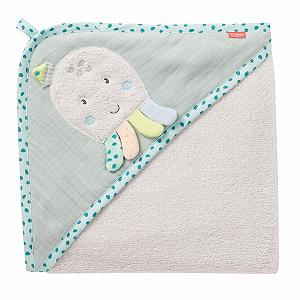 Дитяче банне пончо Fehn Octopus, рушник з капюшоном, 80 x 80 см - Фото 1