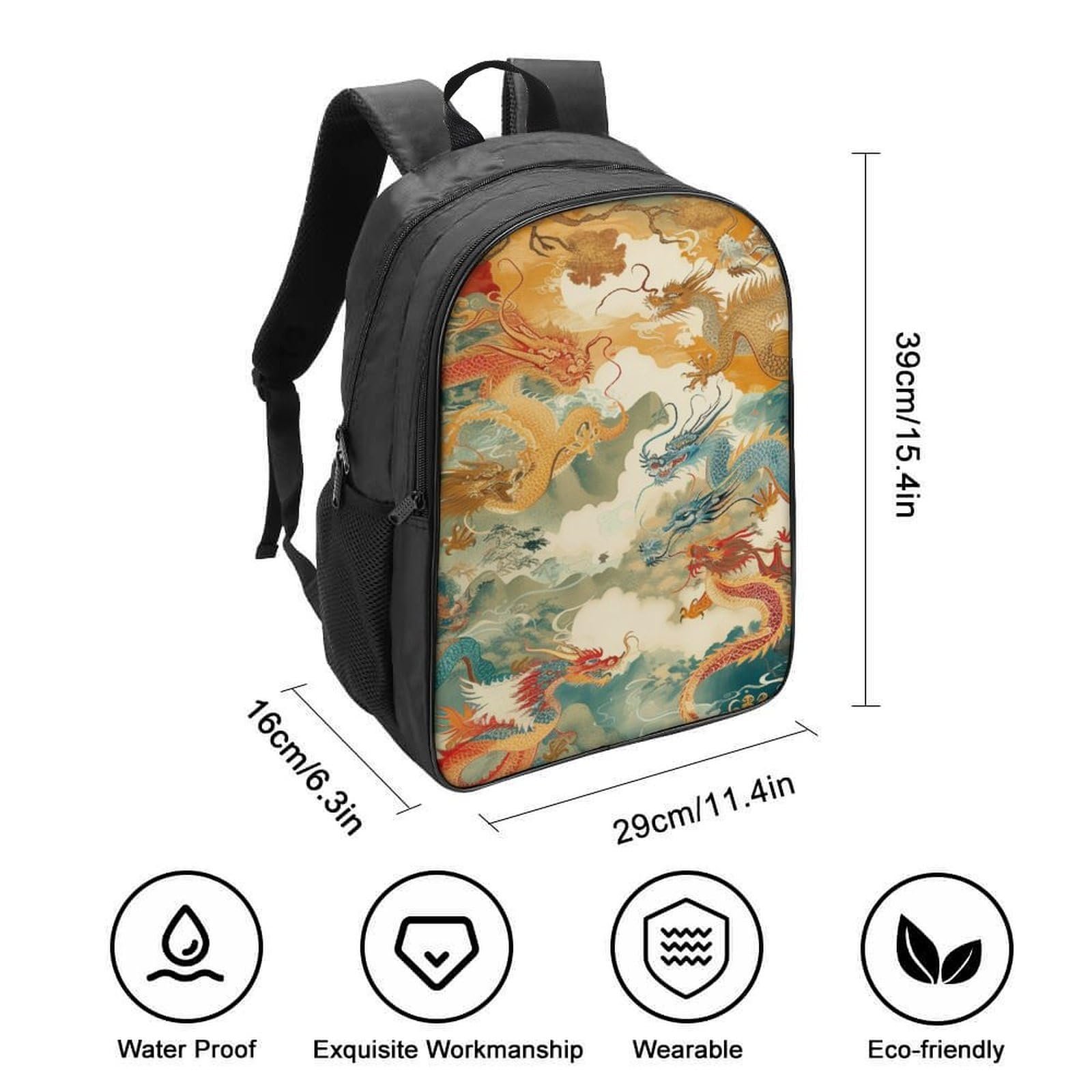 Рюкзак MXRMXR Dragon 3D, детский, большой, для книг, школьный, подарки к школе, 40 x 28 x 16 см, Style-8, фото №2