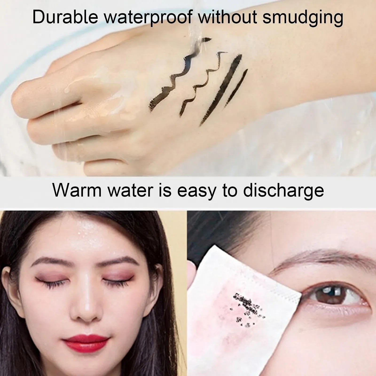 Рідка Підводка для Очей Fowybe Водостійка, Чорна, фото №5