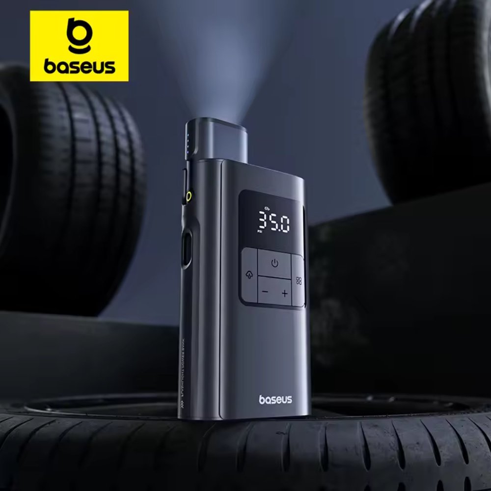 Портативний автокомпресор Baseus PrimeTrip VA1 2-in-1 акумуляторний компресор, фото №6