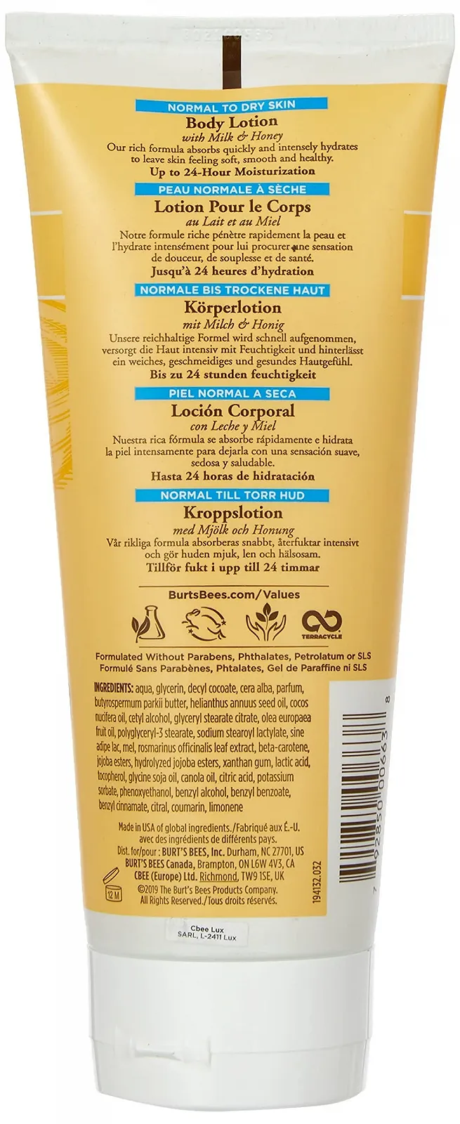 Лосьйон для тіла Burt's Bees Молоко та Мед, 170 грам, фото №3