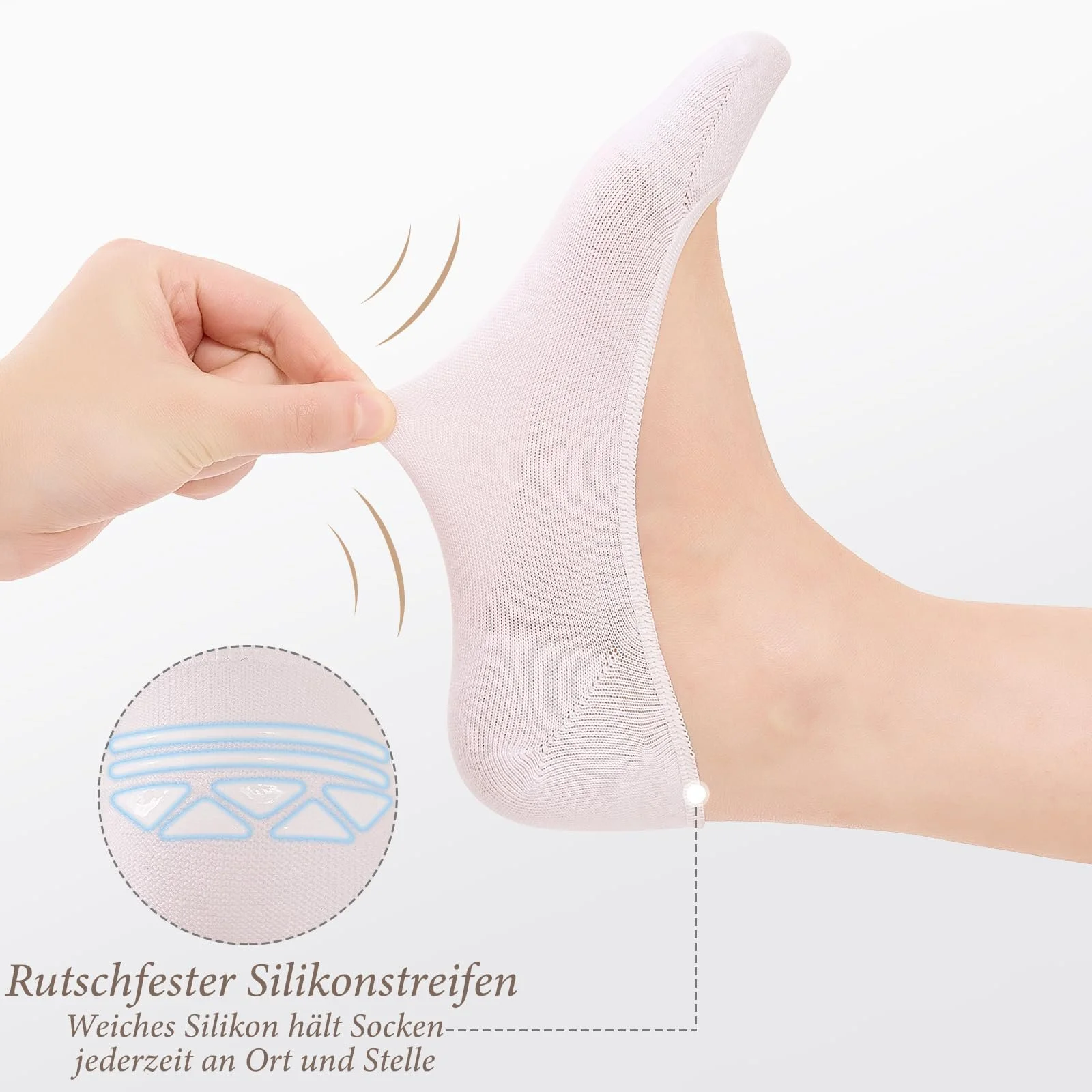 Женские носки-балетки 6 пар Хлопок Размер 35-38, 39-42, фото №3