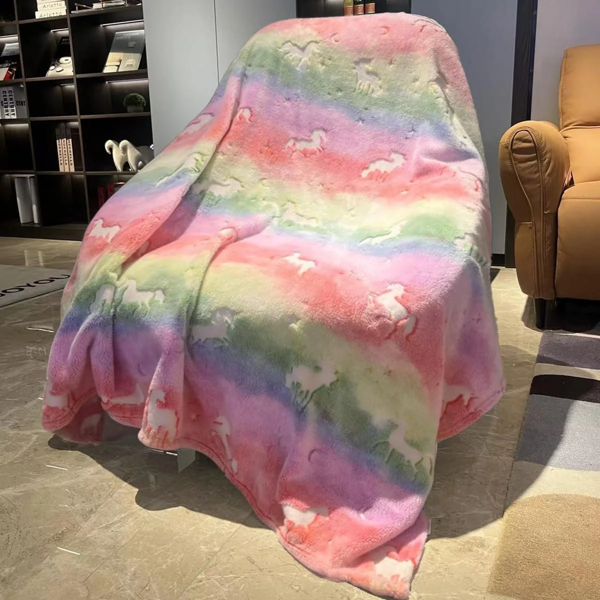 Ковдра Дитяча Unicorn Situhaonan Світиться в Темряві Плюшева Флісова Декоративна, фото №8