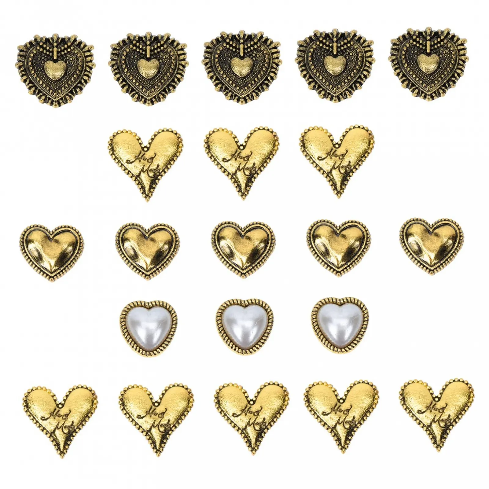 Украшение для маникюра Ретро Винтажные стеклянные украшения Жемчужные подвески Винтажный декор Драгоценные камни Камни Стразы для ногтей Плоские блестки DIY для ногтей, 40 шт, фото №1