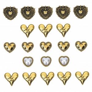 Украшение для маникюра Ретро Винтажные стеклянные украшения Жемчужные подвески Винтажный декор Драгоценные камни Камни Стразы для ногтей Плоские блестки DIY для ногтей, 40 шт - Фото 1