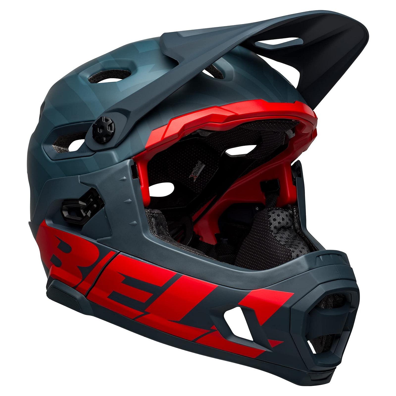 Шлем Bell Downhill MTB Super DH Spherical Prime, матовый, сине-малиновый, фото №6