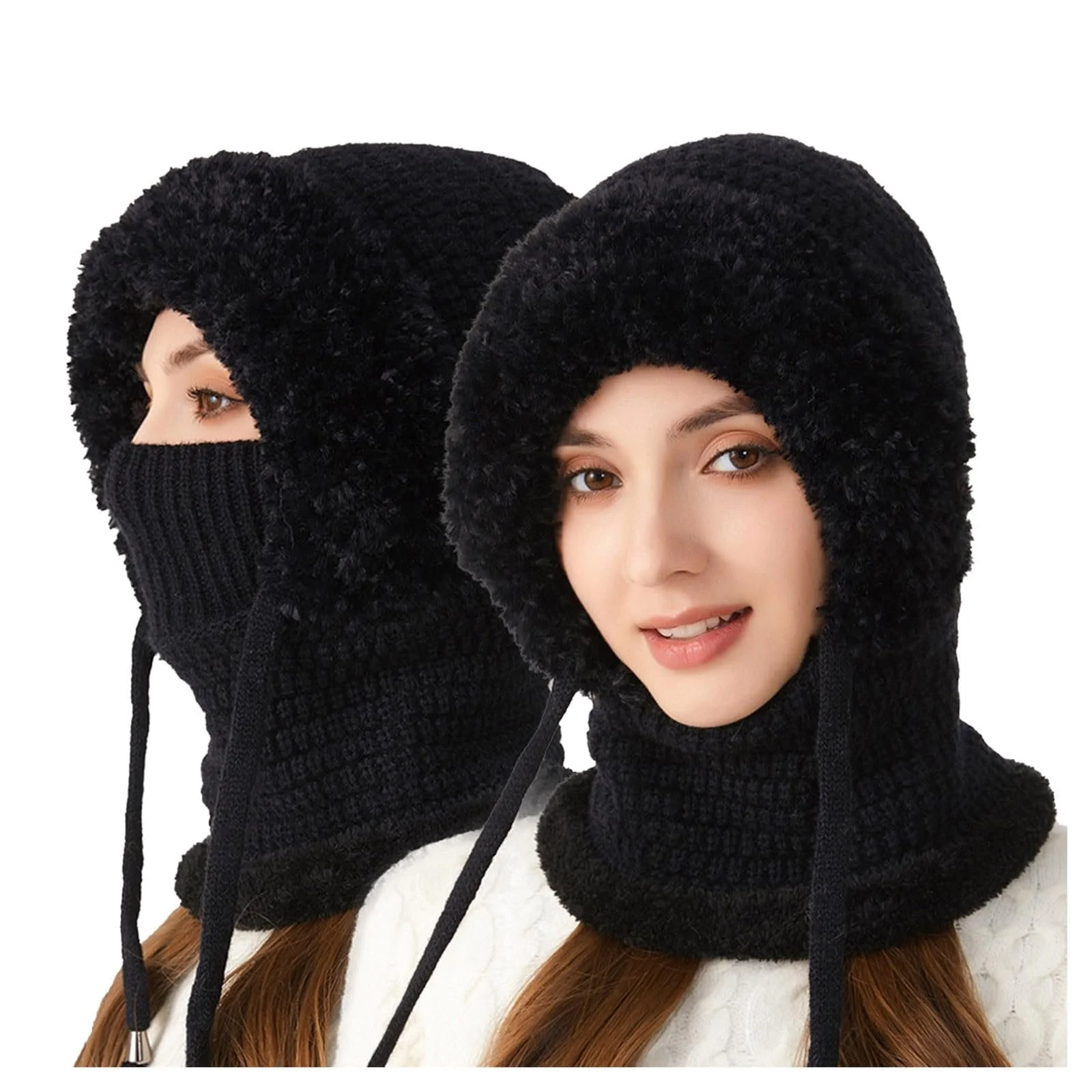 Вязана шапка Saingace зимова з підкладкою, фото №1