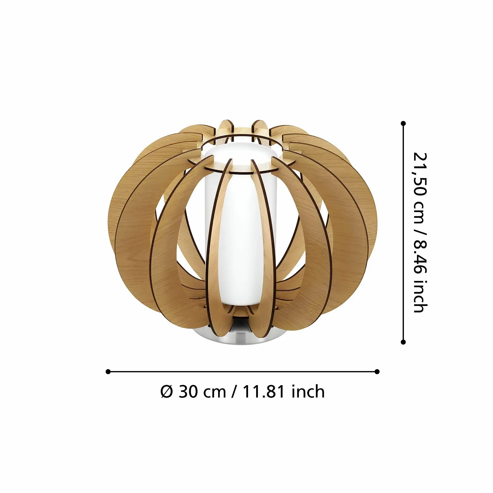 Настільна лампа EGLO Stellato 1 Ø300 Нікель Клен, фото №2