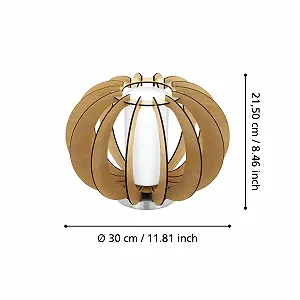 Настільна лампа EGLO Stellato 1 Ø300 Нікель Клен synthetic.ua - Фото 1