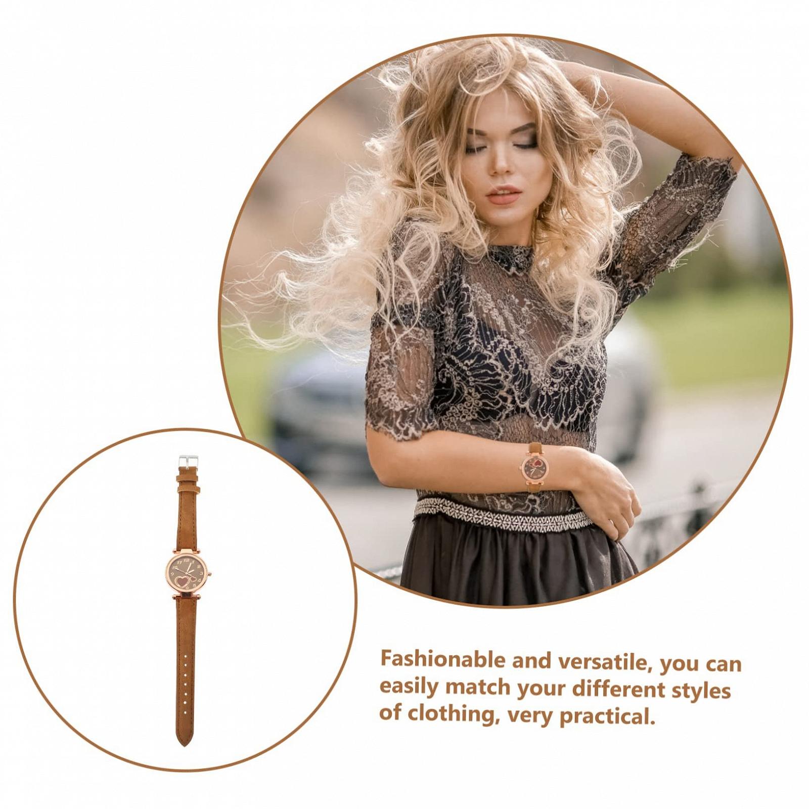 Годинник OATIPHO годинник для дівчат Black Штучна шкіра, фото №5 Годинник OATIPHO годинник для дівчат Black Штучна шкіра, фото №5