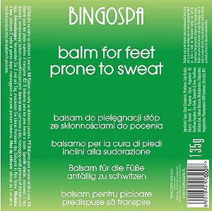 Бальзам для ніг BINGOSPA від поту, болю та набряків 135 г synthetic.ua - Фото 1