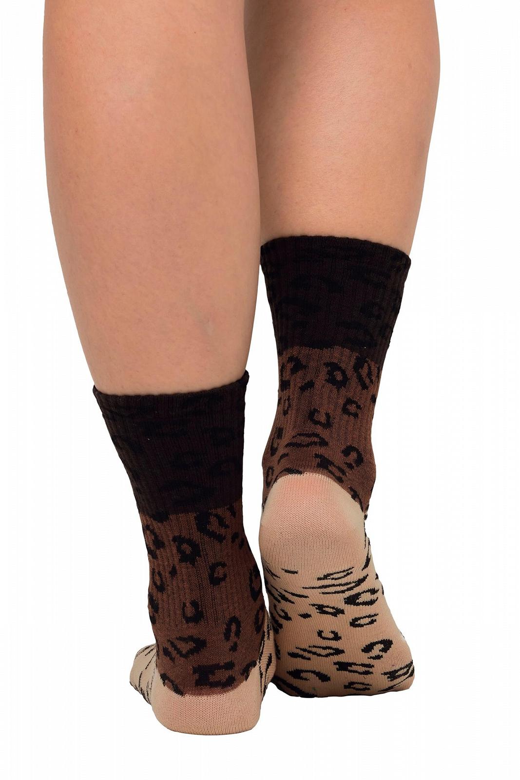 Теннисные носки Ulla Popken с леопардовым принтом, фото №2
