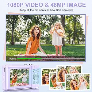 Фотоапарат SIXTARY 44 Мп / CMOS / Full HD / 16Х зум / Фіолетовий synthetic.ua - Фото 1