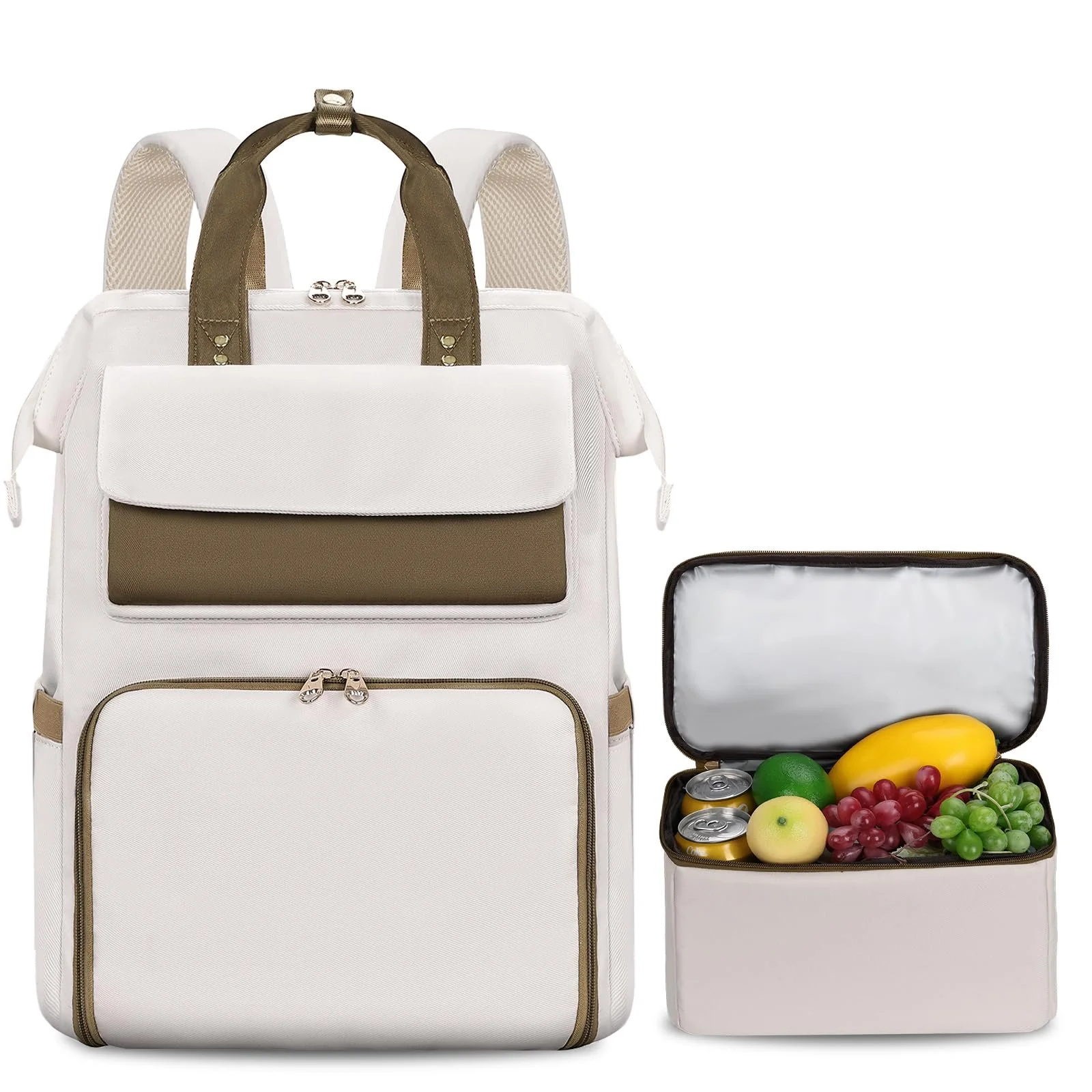 Рюкзак для ноутбука BERTASCHE Lunch 15.6 дюймів з термосумкою 2-в-1 Бежевий, фото №1 Рюкзак для ноутбука BERTASCHE Lunch 15.6 дюймів з термосумкою 2-в-1 Бежевий, фото №1