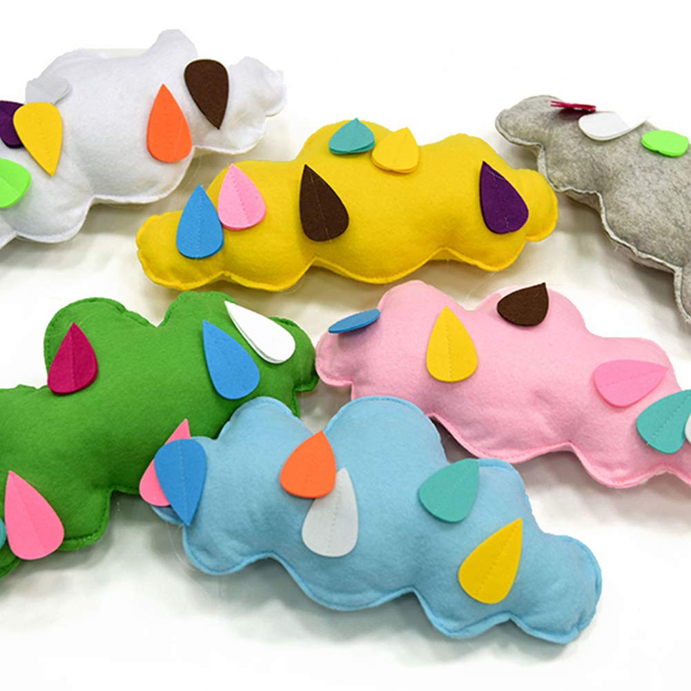 Карусель на ліжечко Inzopo Felt Clouds Water Drops для дитячого душу, дитячої кімнати, намету, прикраса на ялинку Навісна декорація рожевий, фото №3