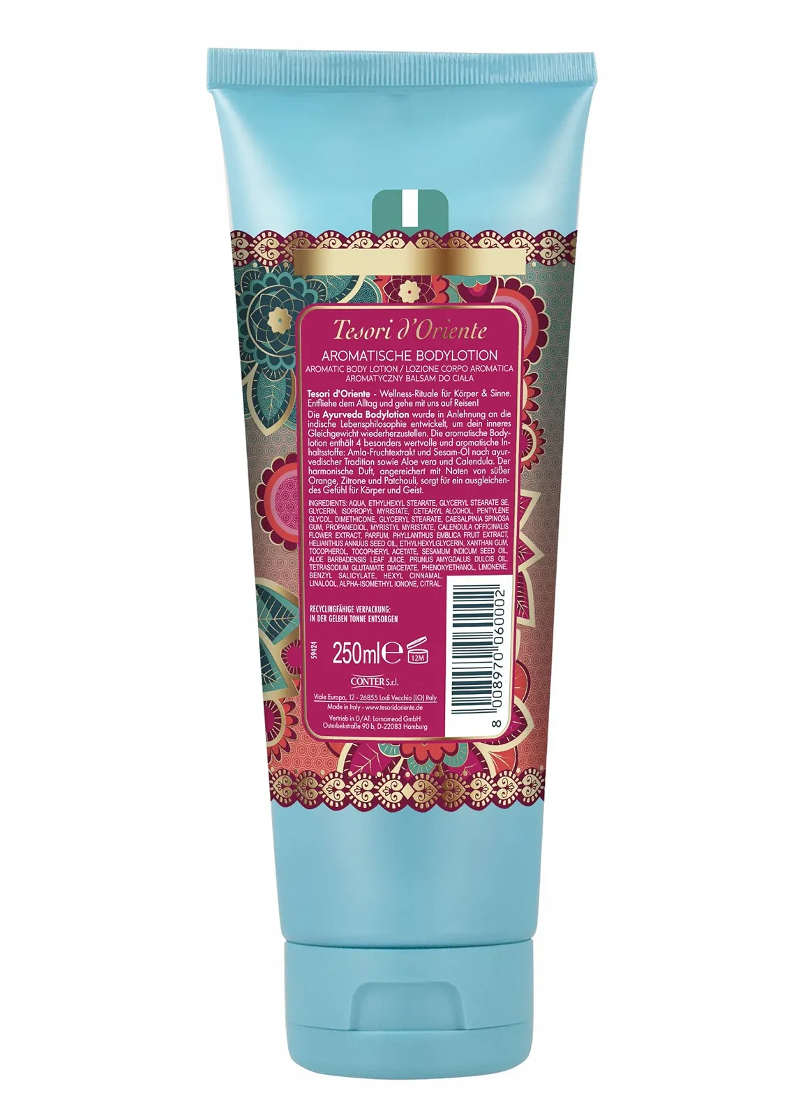Лосьйон для тіла TESORI D'ORIENTE Ayurveda 250 мл, Ароматичний, фото №2 Лосьйон для тіла TESORI D'ORIENTE Ayurveda 250 мл, Ароматичний, фото №2